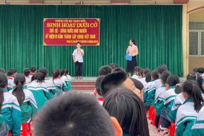 TRƯỜNG TIỂU HỌC THANH CHÂU TỔ CHỨC TIẾT SINH HOẠT DƯỚI CỜ CHỦ ĐIỂM “UỐNG NƯỚC NHỚ NGUỒN” – KỈ NIỆM 81 NĂM THÀNH LẬP QĐND VIỆT NAM